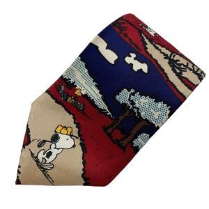 Peanuts Tie Mens Necktie Silk Snoopy's My Name Golf's My Game Peanuts Novelty